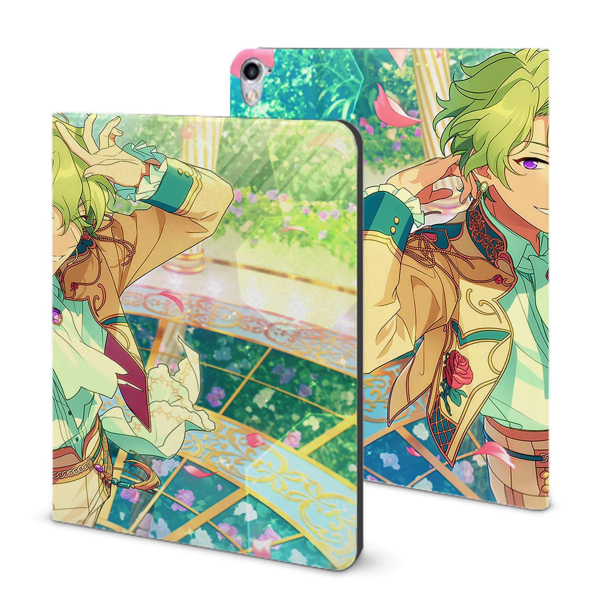 （画像用） あんさんぶるスターズ! Ensemble Stars IPad ケース ブック型 PUレザー TPU 耐衝撃 軽量 薄型 ペン収納なし 全面保護 IPad 各モデル対応